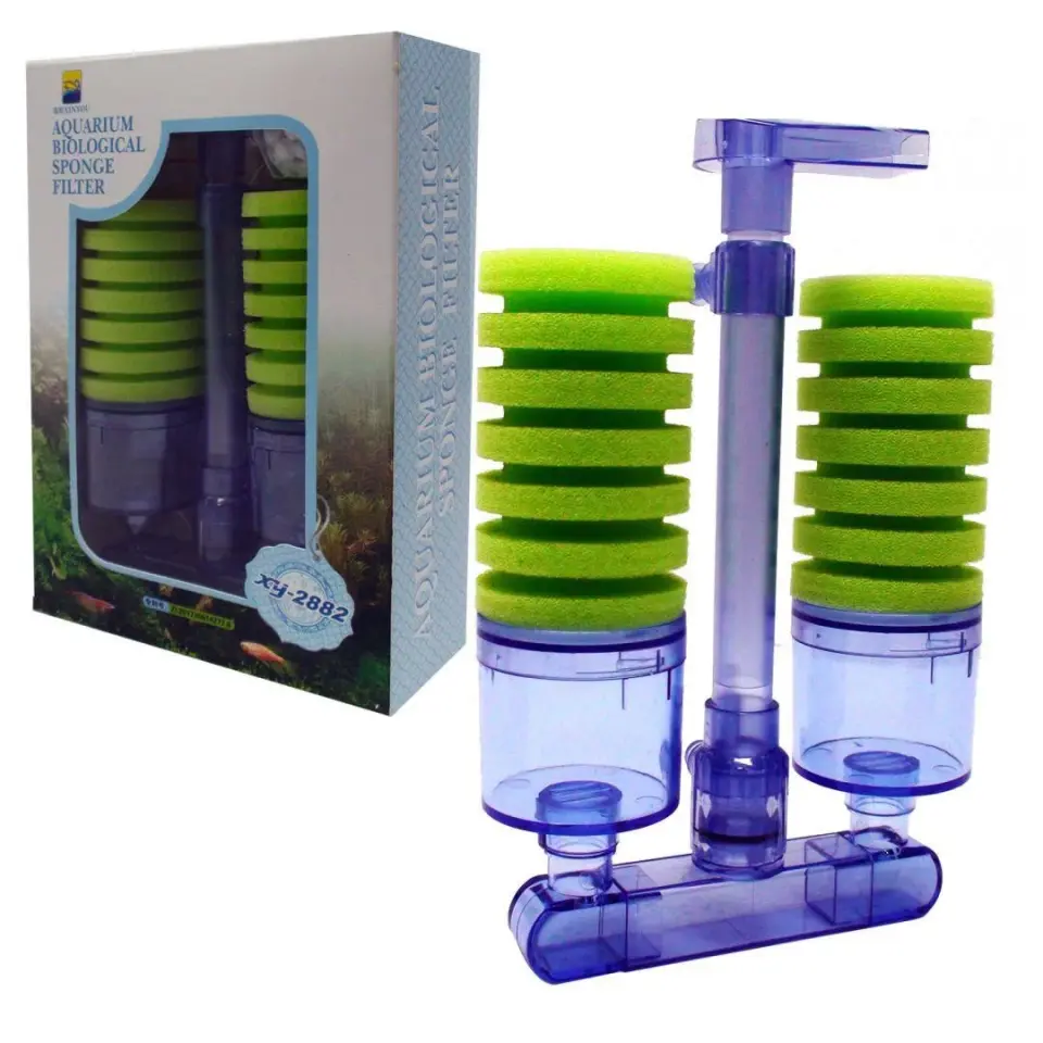 Xinyou Çiftli Biyolojik Dikey Sünger Akvaryum Pipo Filtre XY-2882